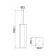 Porte-balai de toilette Nova Medimex croquis 8