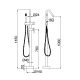 Robinetterie de baignoire autoportante Corcega Imex croquis 11