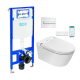 Pack WC japandi intelligent suspendu + réservoir de chasse + plaque de poussée Eos Pro Nashi principal 0