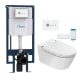 Pack WC japandi intelligent suspendu + réservoir de chasse + plaque de poussée Eos Pro Nashi principal 2