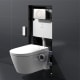 Pack WC japandi intelligent suspendu + réservoir de chasse + plaque de poussée Eos Pro Nashi principal 2