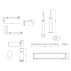 Ensemble d'accessoires de salle de bains Micra Cosmic croquis 6