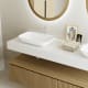 Meuble de salle de bains avec plan de toilette et caisson en solid surface Alpes 4 Bruntec détail 3