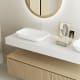 Meuble de salle de bains avec plan de toilette et caisson en solid surface Alpes 4 Bruntec détail 4