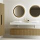 Meuble de salle de bains avec plan de toilette et caisson en solid surface Alpes 4 Bruntec principal 0