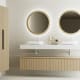 Meuble de salle de bains avec plan de toilette et caisson en solid surface Alpes 4 Bruntec principal 1