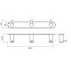 Medimex Essential Triple Cintre de salle de bain croquis 6