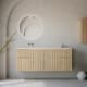 Ensemble de meubles de salle de bain en bois massif palilleria Horizontal Alpes 7 Bruntec détail 3