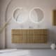 Ensemble de meubles de salle de bain en bois massif rainuré Alpes 7 Bruntec principal 0