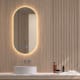 Miroir de salle de bains avec éclairage LED Denia Bruntec principal 5