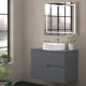 Meuble de salle de bains avec plan de toilette en pierre de couleur assortie Lia Bruntec Couleurs principal 6