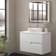 Meuble de salle de bains avec plan de toilette en pierre de couleur assortie Lia Bruntec Couleurs principal 1