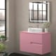 Meuble de salle de bains avec plan de toilette en pierre de couleur assortie Lia Bruntec Couleurs principal 9