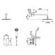 Ensemble de douche à encastrer Imex Oslo croquis 7