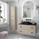 Meuble de salle de bain avec plan en bois Renoir vintage Salgar principal 4