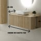 Meubles de salle de bains avec comptoir en bois massif Baviera Bruntec croquis 7