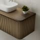 Meubles de salle de bains avec comptoir en bois massif Baviera Bruntec détail 6