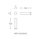 Porte-rouleau de toilette Logic Cosmic croquis 3