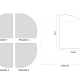 Miroir de salle de bain avec éclairage LED Ciro de Bruntec croquis 2