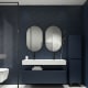 Lavabo à encastrer pour deux robinets simples 12 cm de hauteur Lilas Visobath principal 1