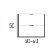 Ensemble meuble de salle de bains faible profondeur 35,5 cm avec lavabo Midi Visobath sur plan de toilette croquis 1