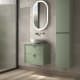 Ensemble meuble de salle de bains faible profondeur 35,5 cm avec lavabo Midi Visobath sur plan de toilette principal 0