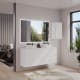 Meuble de salle de bains MDF laqué avec plan de toilette en bois Vilma Bruntec principal 0