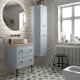 Meuble de salle de bain avec plan en bois Renoir vintage Salgar principal 3