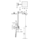 Pack robinetterie de lavabo + douchette encastrée Cuadro Tres croquis 4