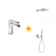 Pack robinetterie de lavabo + douchette encastrée Cuadro Tres principal 0