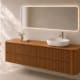 Meuble de salle de bains avec plan de toilette en bois Duna Bruntec principal 4