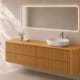 Meuble de salle de bains avec plan de toilette en bois Duna Bruntec principal 0