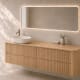Meuble de salle de bains avec plan de toilette en bois Duna Bruntec principal 2