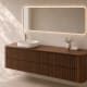 Meuble de salle de bains avec plan de toilette en bois Duna Bruntec principal 6