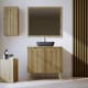 Meuble de salle de bains avec plan de toilette en bois massif et pieds Alpes14 Bruntec principal 0