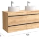 Meuble de salle de bains avec vasque Born Salgar détail 3
