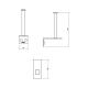 Porte-rouleau de toilette Metric Cosmic croquis 3