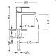 Loft Tres Mitigeur de lavabo + mitigeur de douche croquis 4