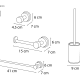 Ensemble d'accessoires de salle de bains Mediterránea de baño Kappa croquis 5
