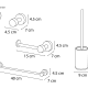 Ensemble d'accessoires de salle de bains Mediterránea de baño Kappa croquis 6
