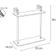 Etagère double salle de bain Bruntec croquis 1