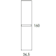 Colonne de salle de bains Basic Visobath croquis 2