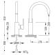 Robinet de lavabo Cuadro Tres croquis 1