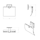 Porte-rouleau de toilette Square Duo Cosmic croquis 4
