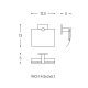 Porte-rouleau de toilette Square Duo Cosmic croquis 4