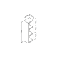 Etagère de salle de bain Landes Coycama croquis 4