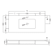Lavabo encastré Ambar Coycama croquis 6