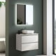 Meuble de salle de bains profondeur réduite 39 cm avec plan de toilette en bois Roma Bruntec principal 2