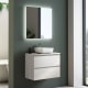 Meuble de salle de bains profondeur réduite 39 cm avec plan de toilette en bois Roma Bruntec principal 4