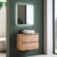 Meuble de salle de bains profondeur réduite 39 cm avec plan de toilette en bois Roma Bruntec principal 5